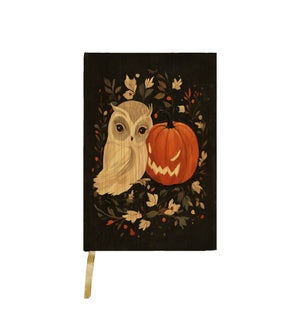 White Owl With Pumpkin Journal